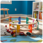 Farbenfrohe Spirale für die Holzeisenbahn - Brio® / Duplo® / Lego® / Lillabo® / IKEA®